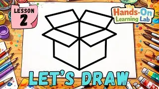 How to Draw an EASY 3D Box, Easy Step by Step Drawing for Beginners #drawingforkids #simpledrawing