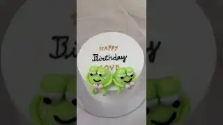 Cute Frog Theme Birthday Cake 💚 | Minimal & Fun Custom Cake by The Bake House Udaipur