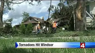 Video shows tornado damage in Windsor