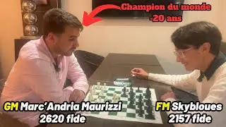 J'affronte le GM Marc'Andria Maurizzi 2620 fide !!