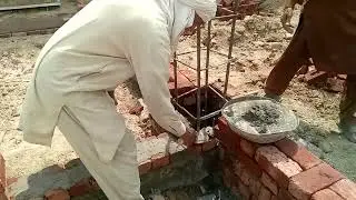 How to Make a Brick Column Starter || Column Starter || Construction Process || M Abubakar Saeed 99