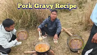 Pork With Tomato Gravy Recipe || Village Cooking Style Pork Recipe..