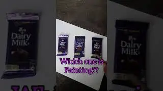 🤩cadboury diary milk realistic painting🤩, #shorts, #diarymilk