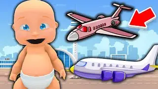 Baby Goes To The AIRPORT 100 Times...