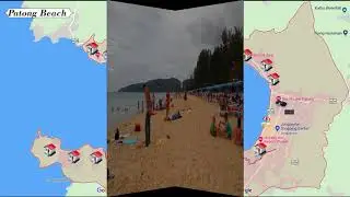 Phuket Map. Thailand, Map to Patong,Beach  Kata,  Surin,  Karon, Kamala,  Phuket town Thailand