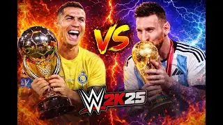 Ronaldo vs Messi | WWE 2k25 Live 🔴 #shorts #shortslive #shortsfeeds #cr7 #messi