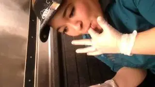 Nikki eats icing