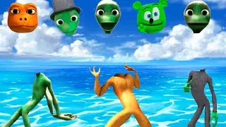 Wrong Heads PATILA and DAME TU COSITA and ME KEMASTE Alien Green El Chombo Dance CHALLENGE