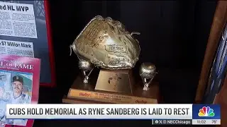 Fans watch Ryne Sandberg funeral service from Wrigley Field
