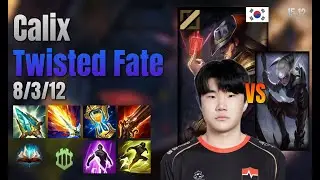 Calix Mid Twisted Fate vs Diana lol KR solo rank Full Game 15.12 | 칼릭스 트위스티드 페이트 vs 다이애나