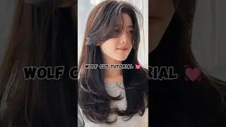 How to cut wolf cut hairstyle at home !! #hair #hairstyle #ytshorts #aestheic