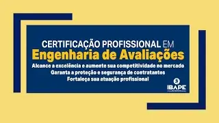 CERTIFICA&Ccedil;&Atilde;O PROFISSIONAL EM ENGENHARIA DE AVALIA&Ccedil;&Otilde;ES