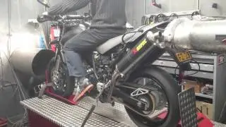 Yamaha XT660X on Dynojet @ Tovami (XT660, XTX, Dyno, Akrapovic)