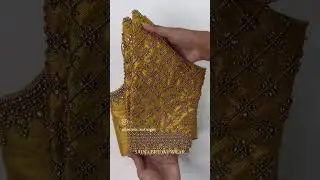 gold colour maggam work blouse
