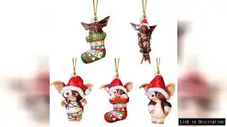 Gremlins Santa Hat Hanging Christmas Tree Decoration Pendant Cute Puppy Acrylic Ornament Christmas G
