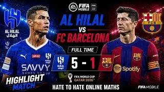 Al Hilal 🆚 Barcelona  | Attacking Gameplay 💥 | Manager Mode 🎮 | Auto Highlights ⚽#fcmobileid ✅