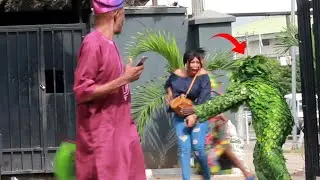 She SCREAMED OUT OF FRIGHT!!! BUSHMAN PRANK 2023 | Scaring Everyone | funny reactions @boiruffytv