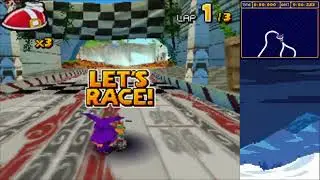 [WR] Whale Lagoon (Glitchless) in 1:38.300 - Sonic & Sega All-Stars Racing (DS)