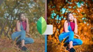 Moody Orange Effect Photo Editing | Snapseed & Lightroom tutorial | SBG editor