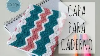 CAPA PARA CADERNO COM PONTO ZIG ZAG (CHEVRON)