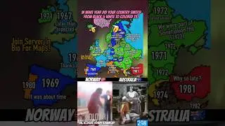 When did your country switch to colored TV📺? #shorts #map #geography #memes