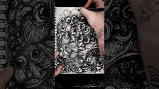 Голоса &mdash; как поэтические загадки #шизофрения #рисунок #искусство
