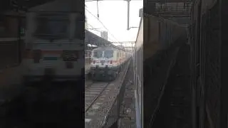 12951 Mumbai - New Delhi Rajdhani Express With BRC WAP7 #trains #indianrailways #wap7 #ytshorts