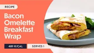 Bacon Omelette Breakfast Wrap