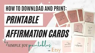 Printable Affirmation Cards: How to Download and Print From Etsy