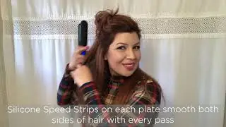 Straightening with the OnePass Styling Iron