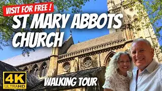 St Mary Abbots Church, FREE London! Travel Guide, Top 10, Walking Tour, Secret, Hidden, Vanlife 4K