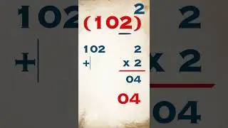 Square Trick  | square of number near to 100 | square of 102 | #shorts | #short #viral #trending