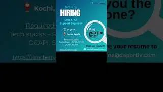 🚀 Tamcherry is Hiring | Lead SFCC Support Engineer | Jobs in Kochi | Apply Now! #job #shorts #career