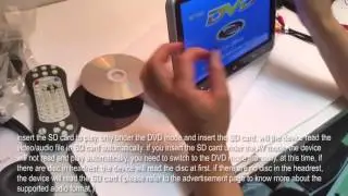 Pumpkin Ultra thin headrest dvd player main function demonstration