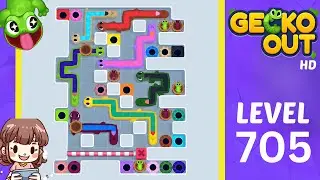 Прохождение уровня 705 игры Gecko Out.