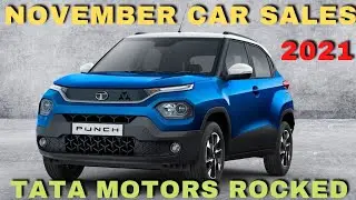 Top selling car brands november 2021. MG Nissan Toyota Tata motors and Mahindra sales November 2021.