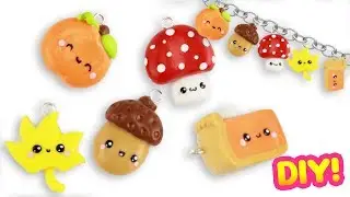 5 CUTE AUTUMN Charms! - CLAY DIY! | KAWAII FRIDAY