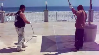 Sealing the Sundeck at the Matador Oceanfront Resort Motel, North Widlwood, NJ