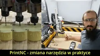 #PrintNC Odc.25 Program z M6. Ręczna zmiana narzędzia i automatyczny pomiar długości narzędzia