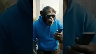 AI monkey video 🙉 #aishorts #greenscreen
