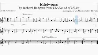 Edelweiss - from The Sound of Music - Play Along for C Instruments