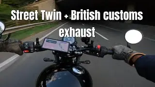 Triumph Street Twin British Customs(No Edit + Exhaust only) Summer Evening