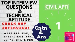 Top Civil Engineering MCQ l Very Important Technical aptitude | LNT l TATA l fresher