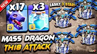 TH18 DRAGON Attack With CLONE | Best TH18 Attack Strategy With Dragon 2025 | Town Hall 18 DRAGON COC