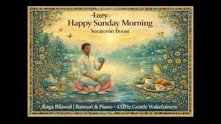 Happy Sunday Morning SEROTONIN Boost| Bansuri & Piano &bull; 432Hz Gentle Wakefulness &bull; Calm Joy