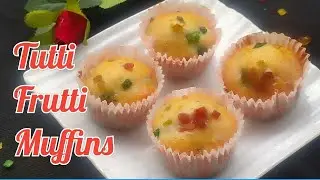 Tutti Frutti Muffins, Mixfruit Muffins, Eggless Muffins
