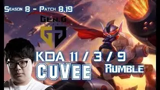 GEN CuVee RUMBLE vs RYZE Top - Patch 8.19 KR Ranked