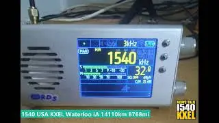 1540 USA KXEL Waterloo IA 14110km 8768mi TEF6686/ random wire