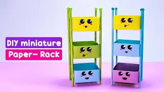 DIY miniature Paper Rack | Miniature Desk Organizer | Desk & Stationary Organizer | School Supplies