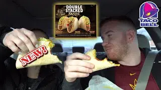 Taco Bell $1 Double Stacked Tacos | WE MADE KELSEY EAT TACO BELL!!